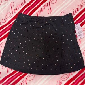 wild fable Black Mini Skort with Multicolor embellishments